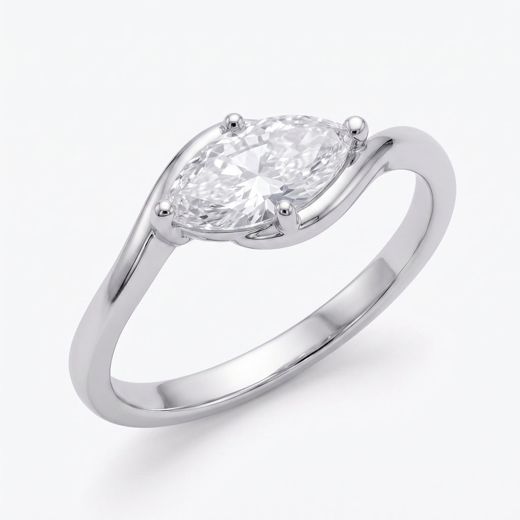 Moissanite Marquise Ring
